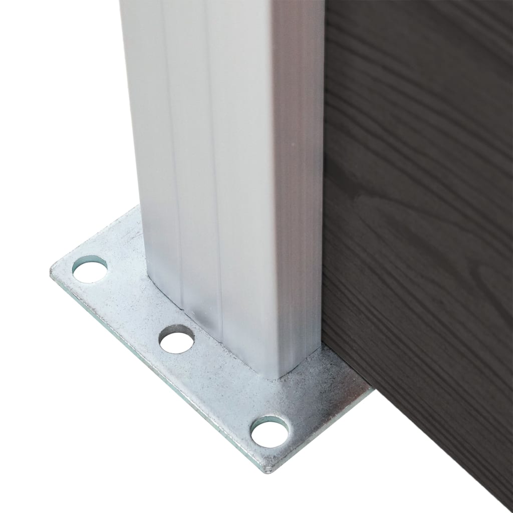 vidaXL Πάνελ Περίφραξης Μαύρο 95 x 186 εκ. από WPC