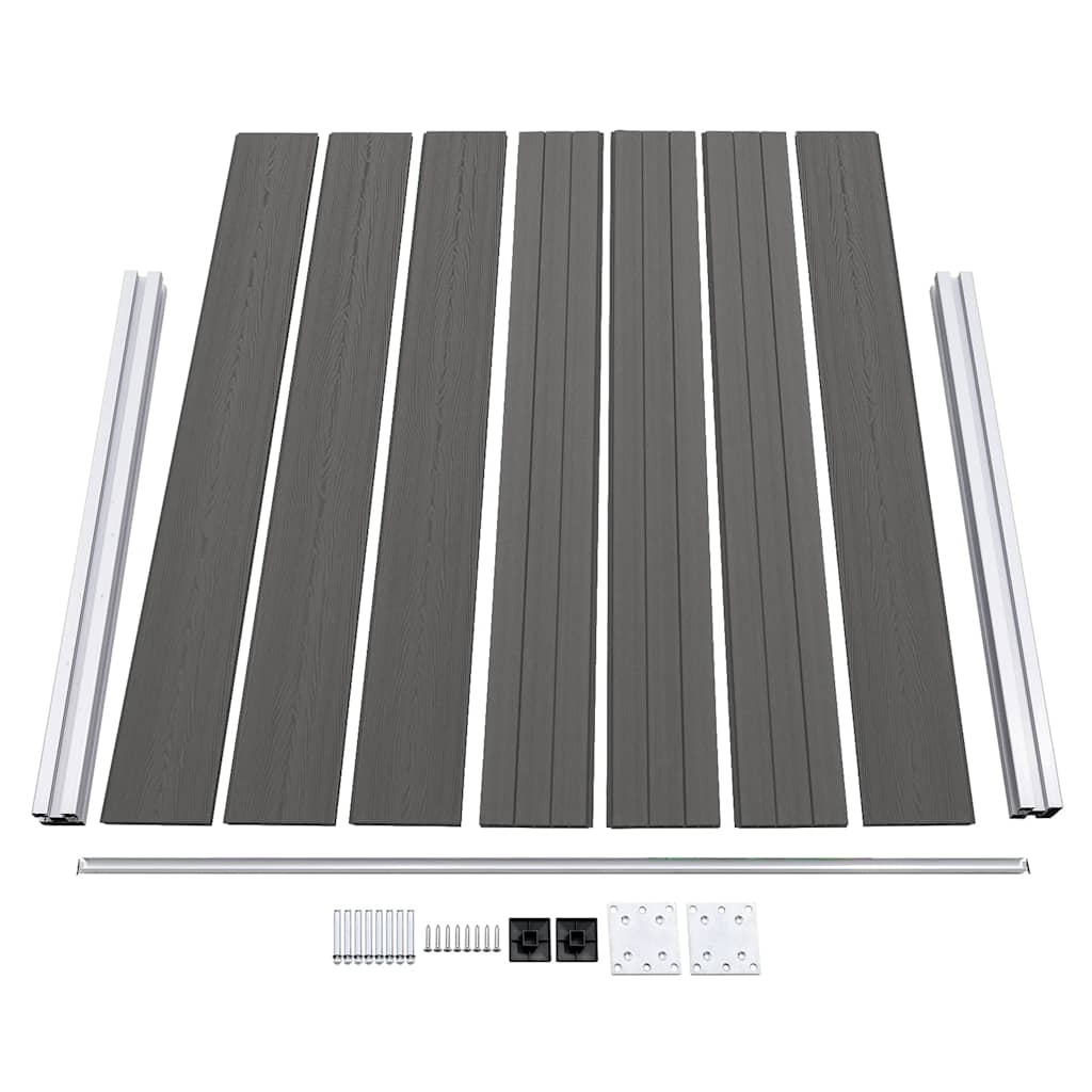 vidaXL Πάνελ Περίφραξης Γκρι 180 x 146 εκ. από WPC