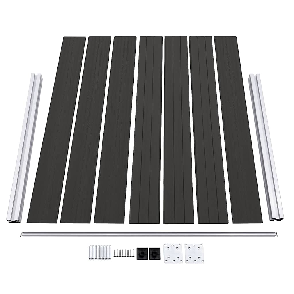 vidaXL Πάνελ Περίφραξης Μαύρο 180 x 146 εκ. από WPC