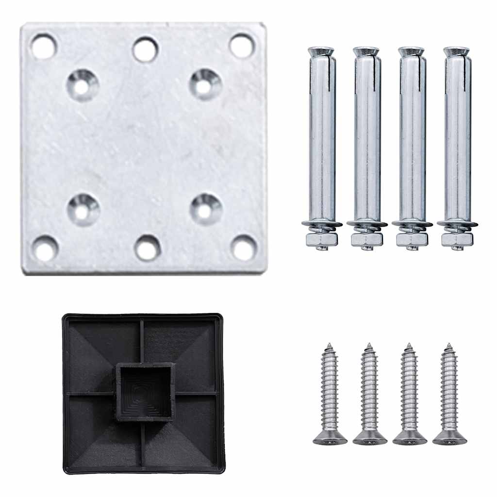 vidaXL Πάνελ Περίφραξης Μαύρο 175 x 146 εκ. από WPC