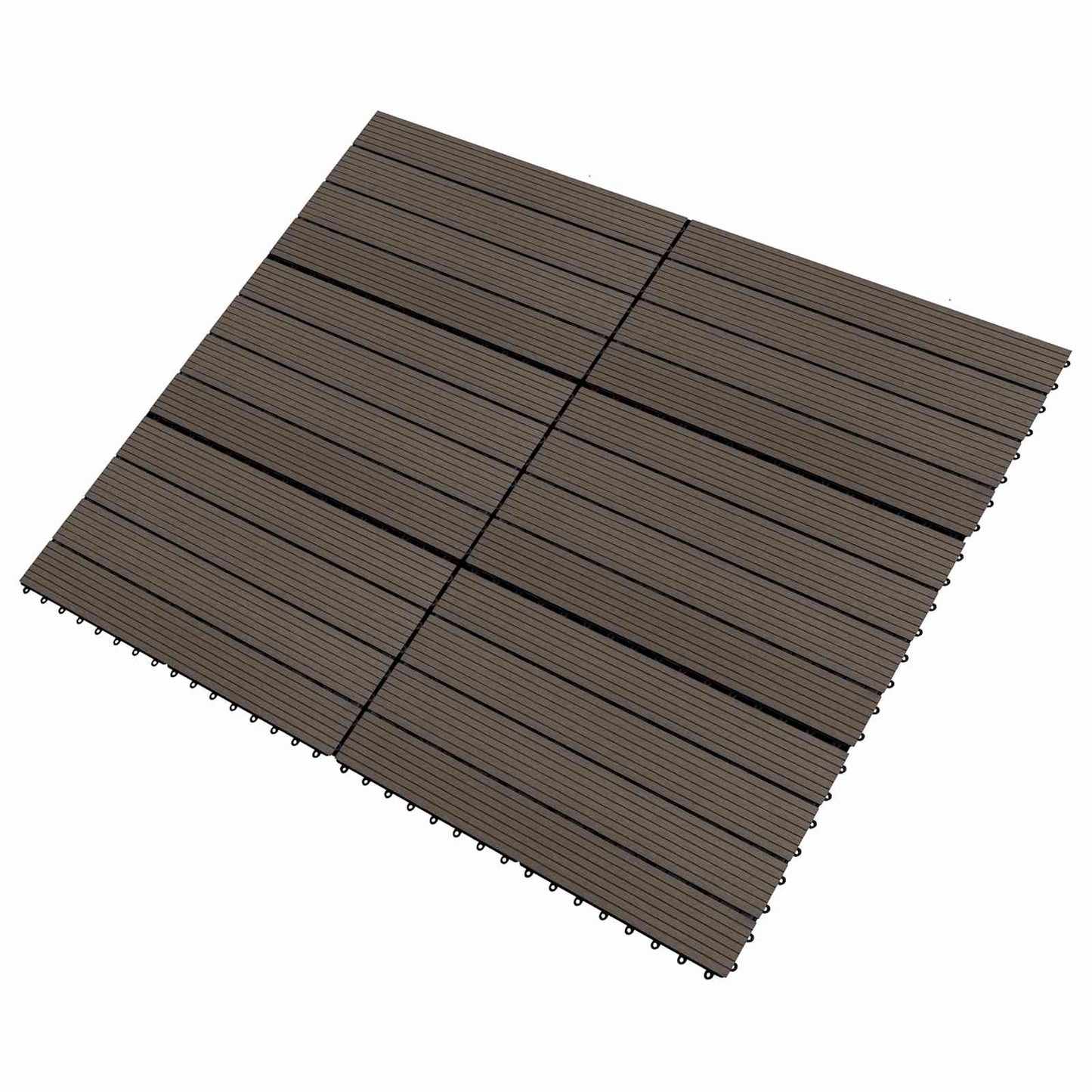 vidaXL Πλάκα Κατασκευής 6 pcs Σκούρο Καφέ 60 x 30 cm WPC
