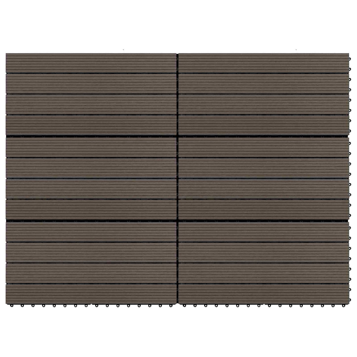 vidaXL Πλάκα Κατασκευής 6 pcs Σκούρο Καφέ 60 x 30 cm WPC