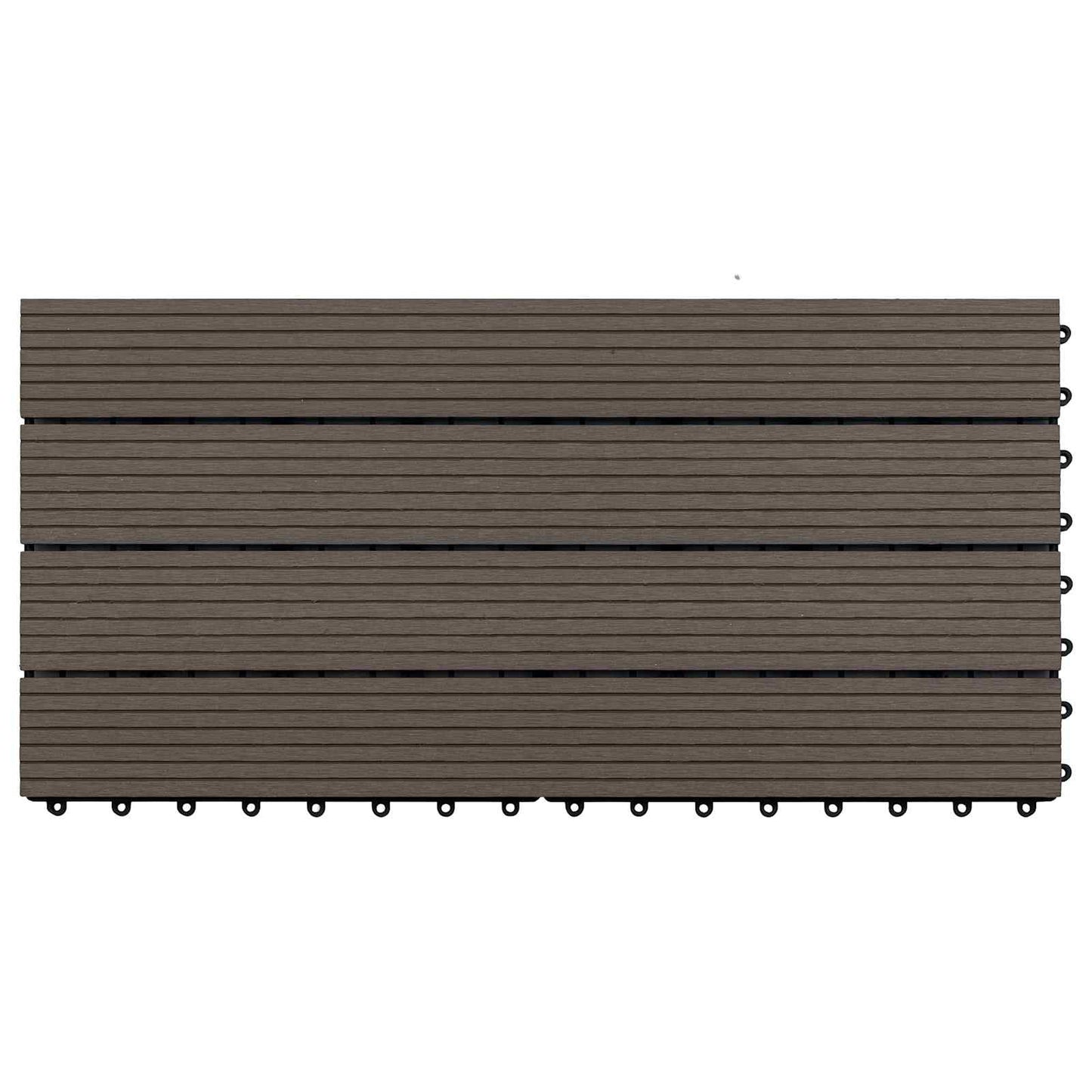 vidaXL Πλάκα Κατασκευής 6 pcs Σκούρο Καφέ 60 x 30 cm WPC