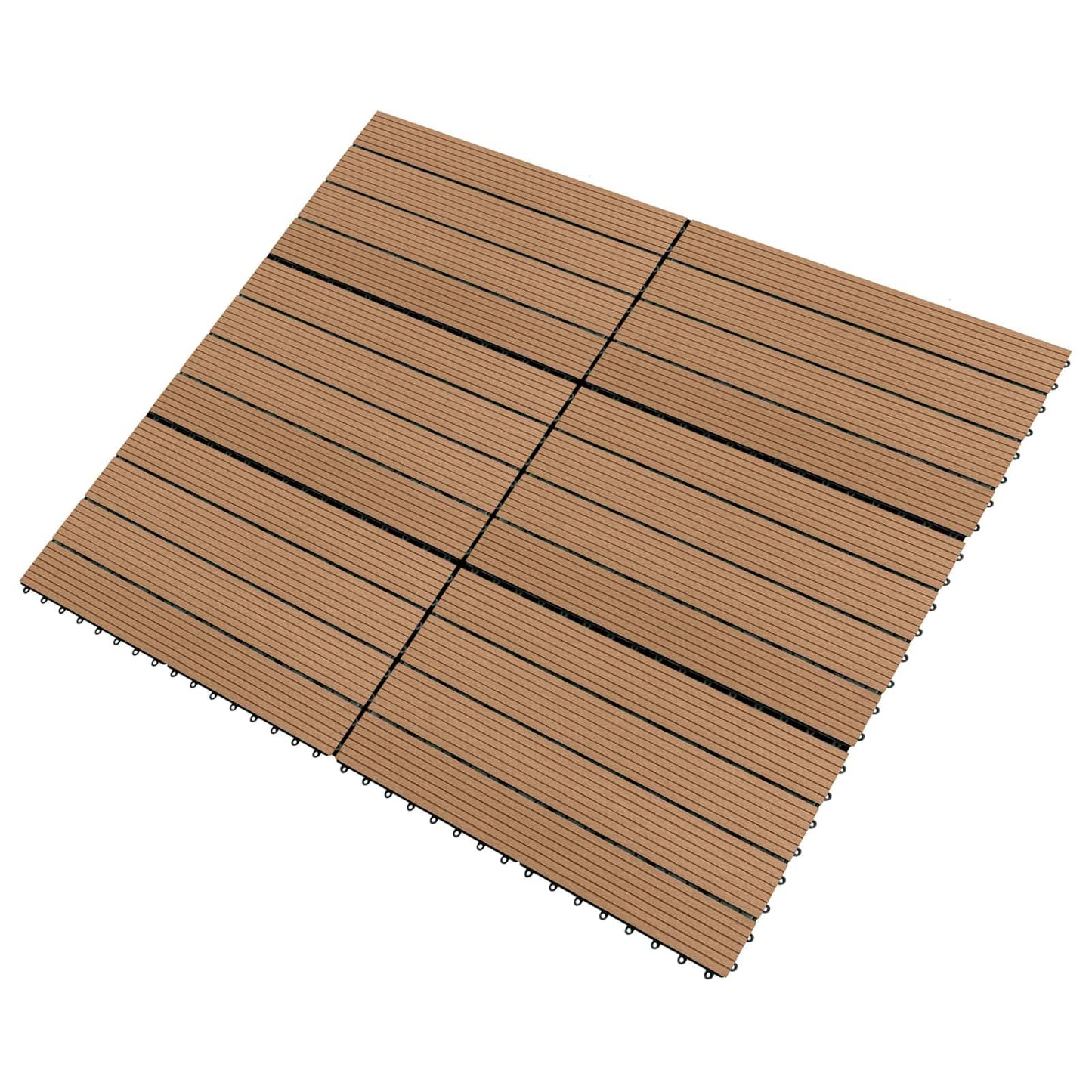 vidaXL Πλάκα Κατασκευής 6 pcs Καφέ 60 x 30 cm WPC