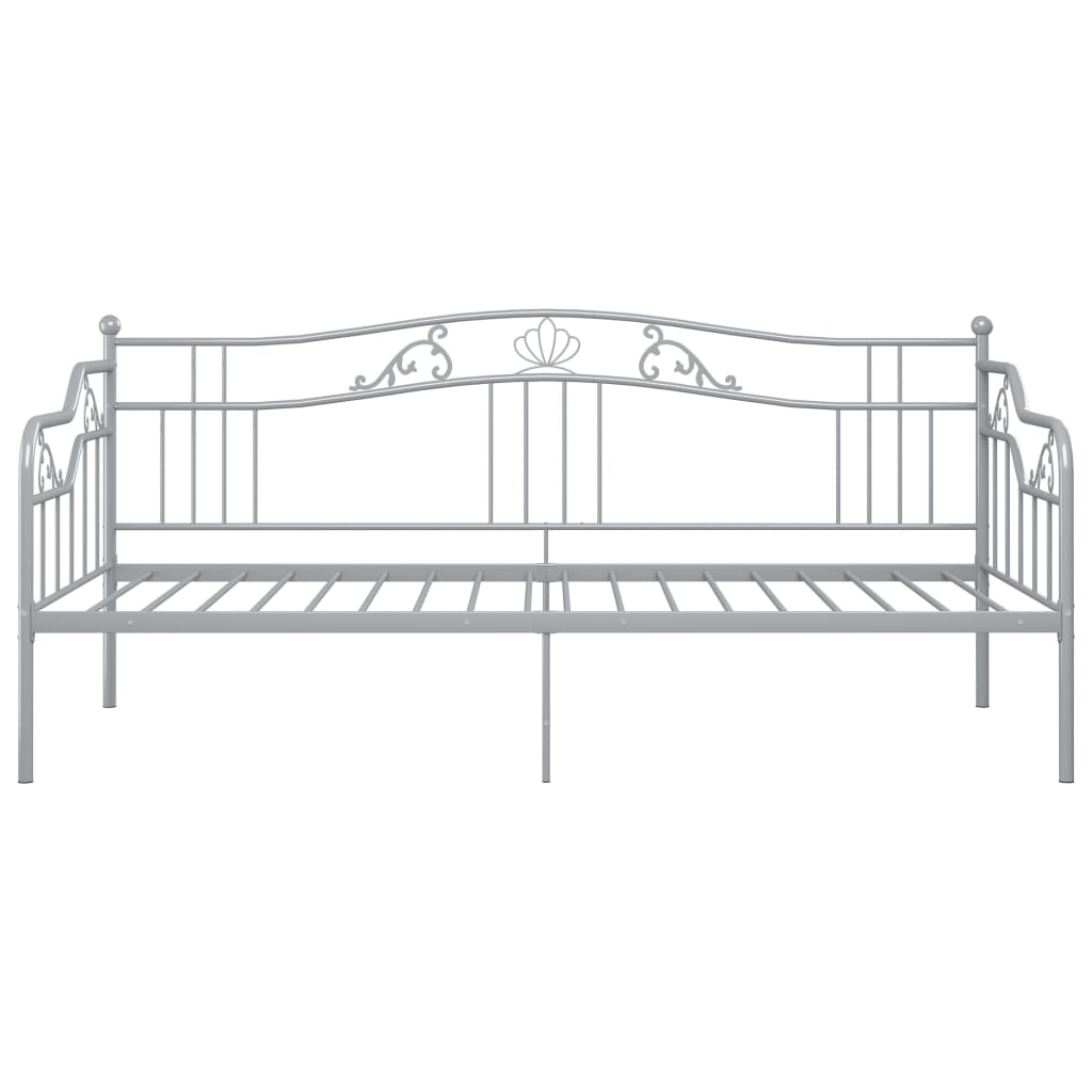 vidaXL Πλαίσιο για Καναπέ - Κρεβάτι Γκρι 90 x 200 εκ. Μεταλλικό