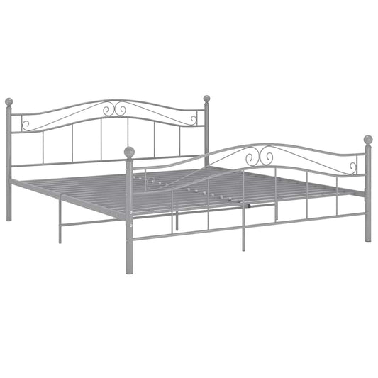 vidaXL Πλαίσιο Κρεβατιού Γκρι 180 x 200 εκ. Μέταλλο