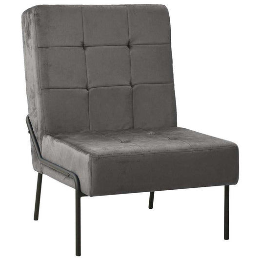 vidaXL Καρέκλα Relax Σκούρο Γκρι 65 x 79 x 87 εκ. Βελούδινη