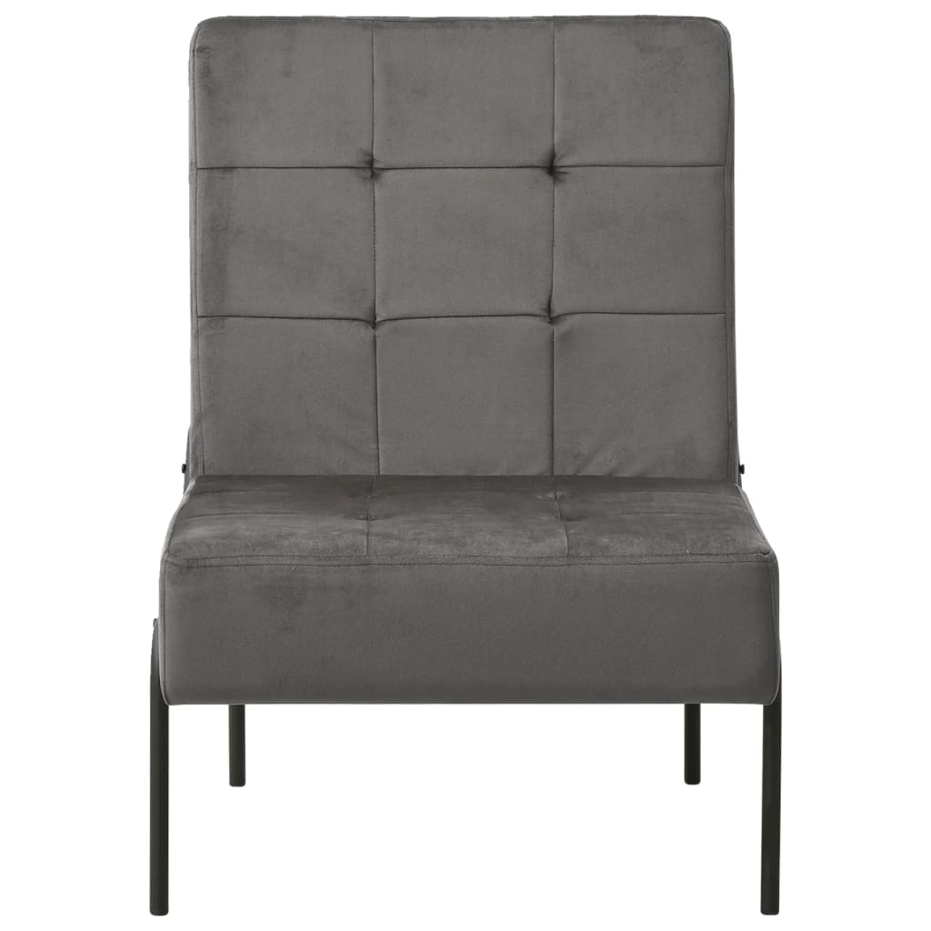 vidaXL Καρέκλα Relax Σκούρο Γκρι 65 x 79 x 87 εκ. Βελούδινη