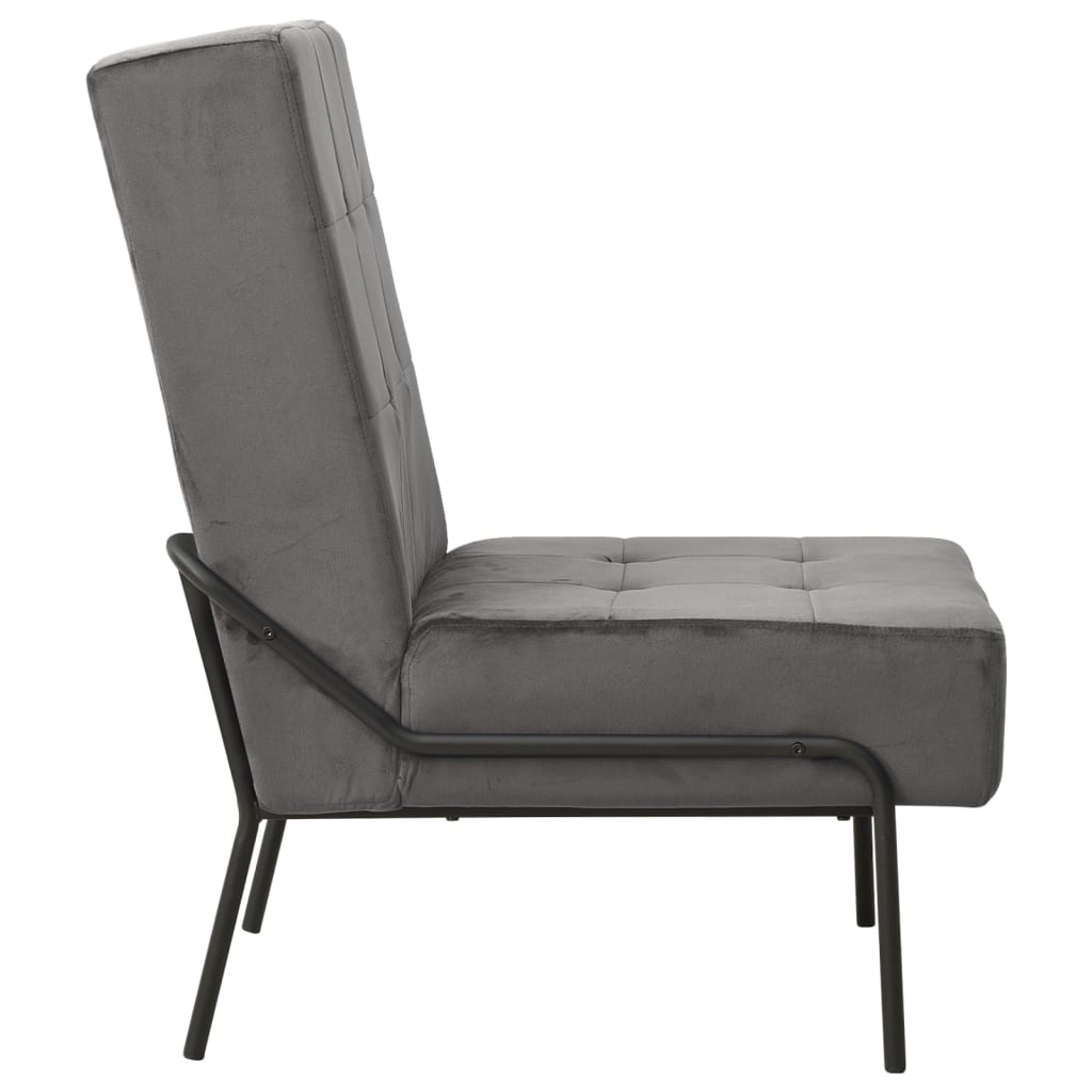vidaXL Καρέκλα Relax Σκούρο Γκρι 65 x 79 x 87 εκ. Βελούδινη