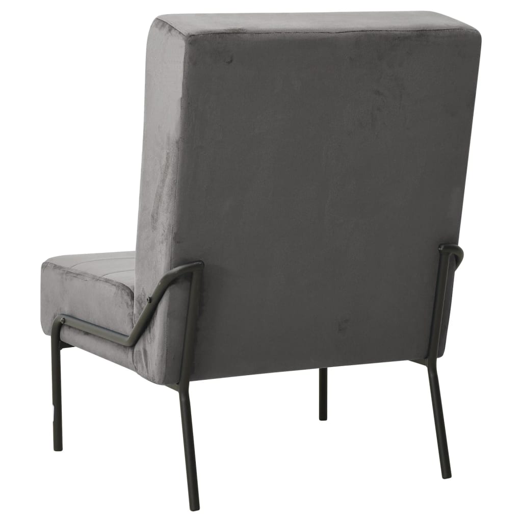 vidaXL Καρέκλα Relax Σκούρο Γκρι 65 x 79 x 87 εκ. Βελούδινη