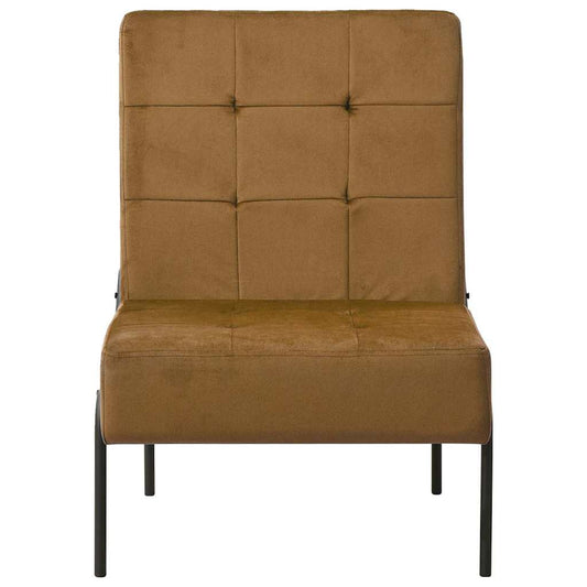 vidaXL Καρέκλα Χαλάρωσης 65 x 79 x 87 Καφέ Βελούδινη