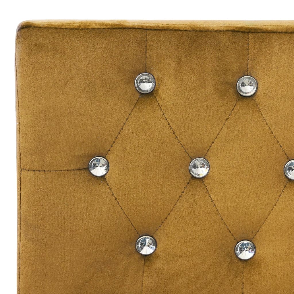 vidaXL Πάγκος Καφέ 110 εκ. από Βελούδο