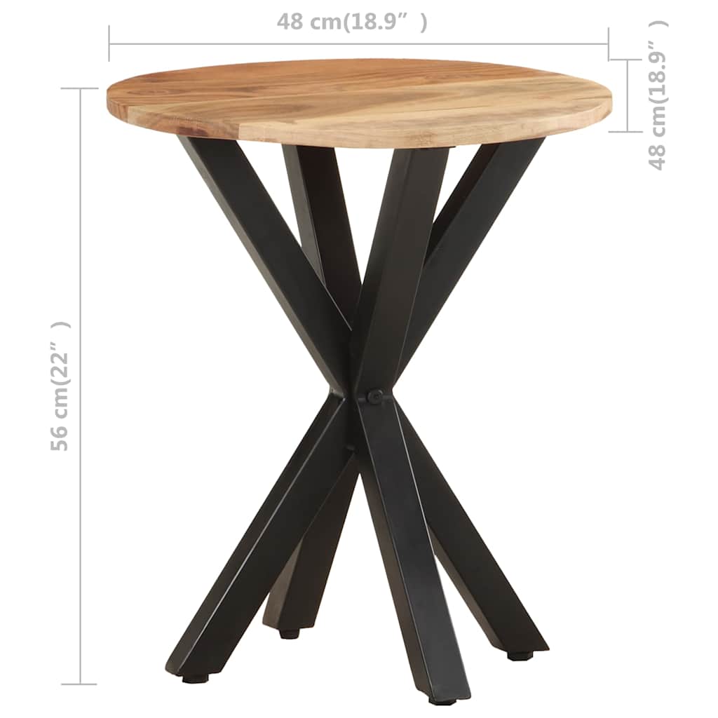 vidaXL Τραπεζάκι Βοηθητικό 48 x 48 x 56 εκ. από Μασίφ Ξύλο Ακακίας