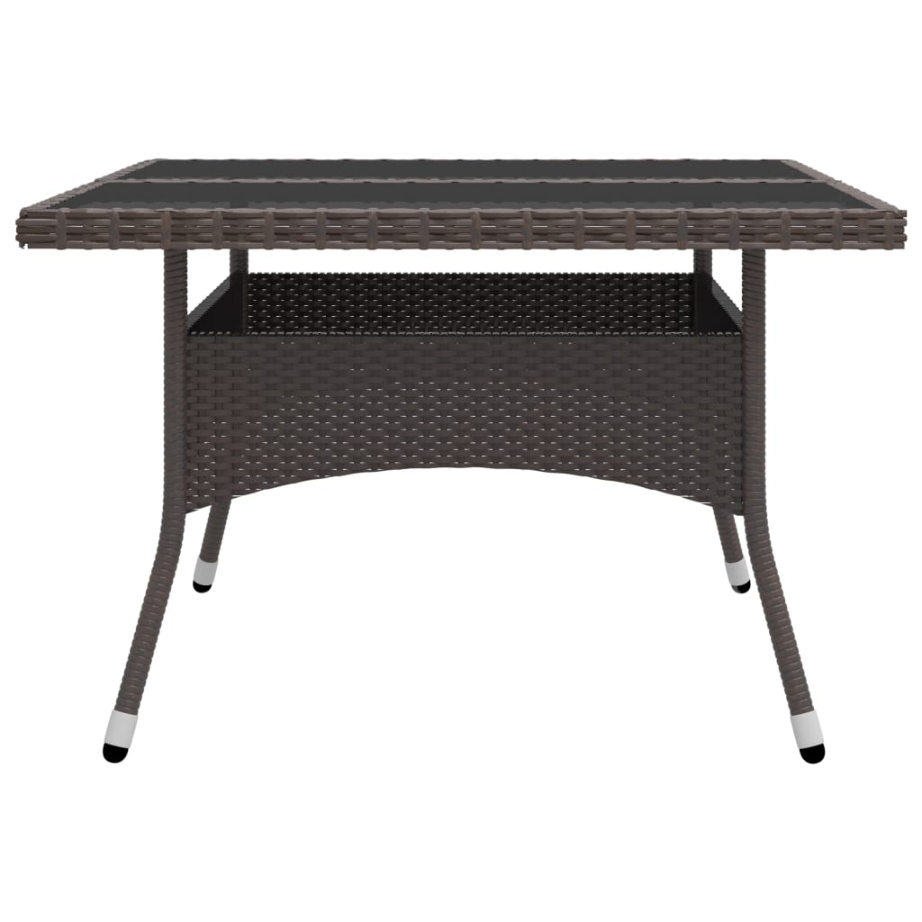 vidaXL Σετ Τραπεζαρίας Κήπου 9 Τεμαχίων Καφέ από Συνθετικό Ρατάν/Γυαλί