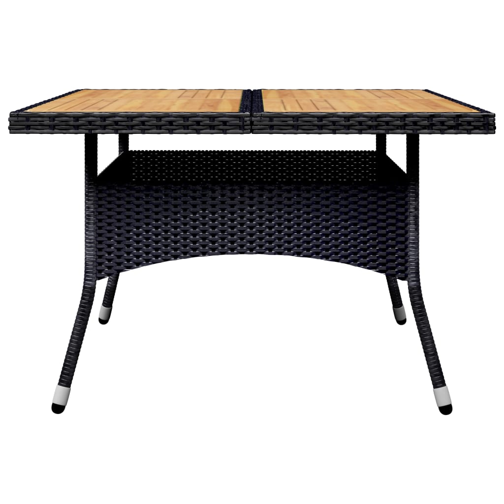 vidaXL Σετ Τραπεζαρίας Κήπου 9 τεμ. Μαύρο από Συνθ. Ρατάν/Ξύλο Ακακίας