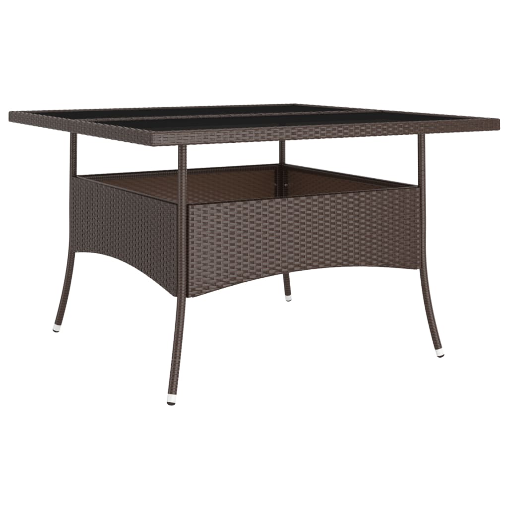 vidaXL Σετ Τραπεζαρίας Κήπου 9 Τεμαχίων Καφέ από Συνθετικό Ρατάν