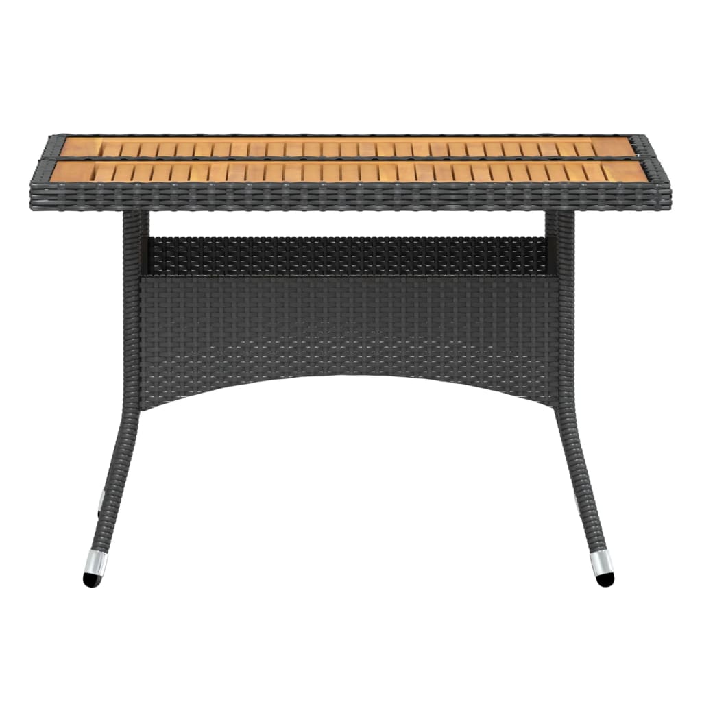 vidaXL Σετ Τραπεζαρίας Κήπου 5 τεμ. Μαύρο Συνθετικό Ρατάν/Ξύλο Ακακίας