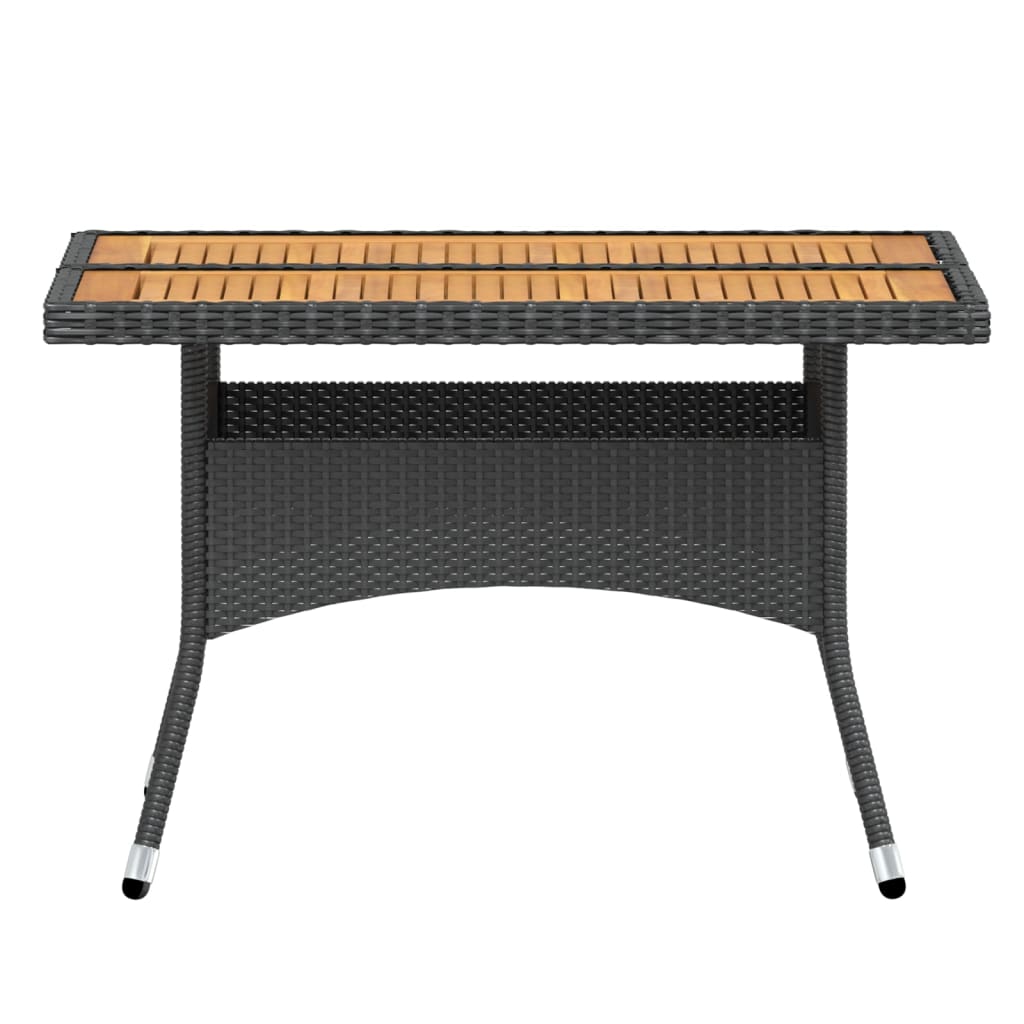 vidaXL Σετ Τραπεζαρίας Κήπου 5 τεμ. Μαύρο Συνθετικό Ρατάν/Ξύλο Ακακίας