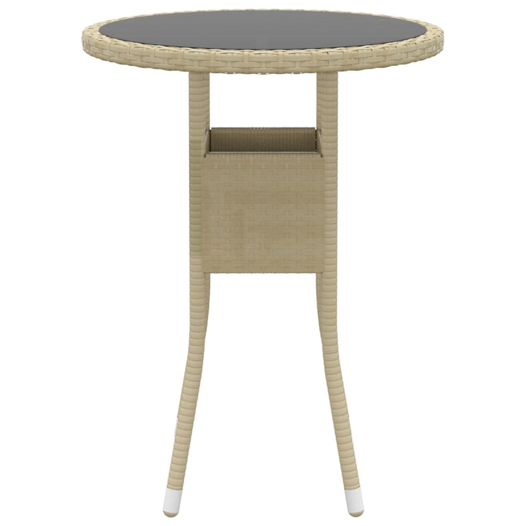 vidaXL Σετ Τραπεζαρίας Κήπου 3 Τεμαχίων Μπεζ από Συνθετικό Ρατάν