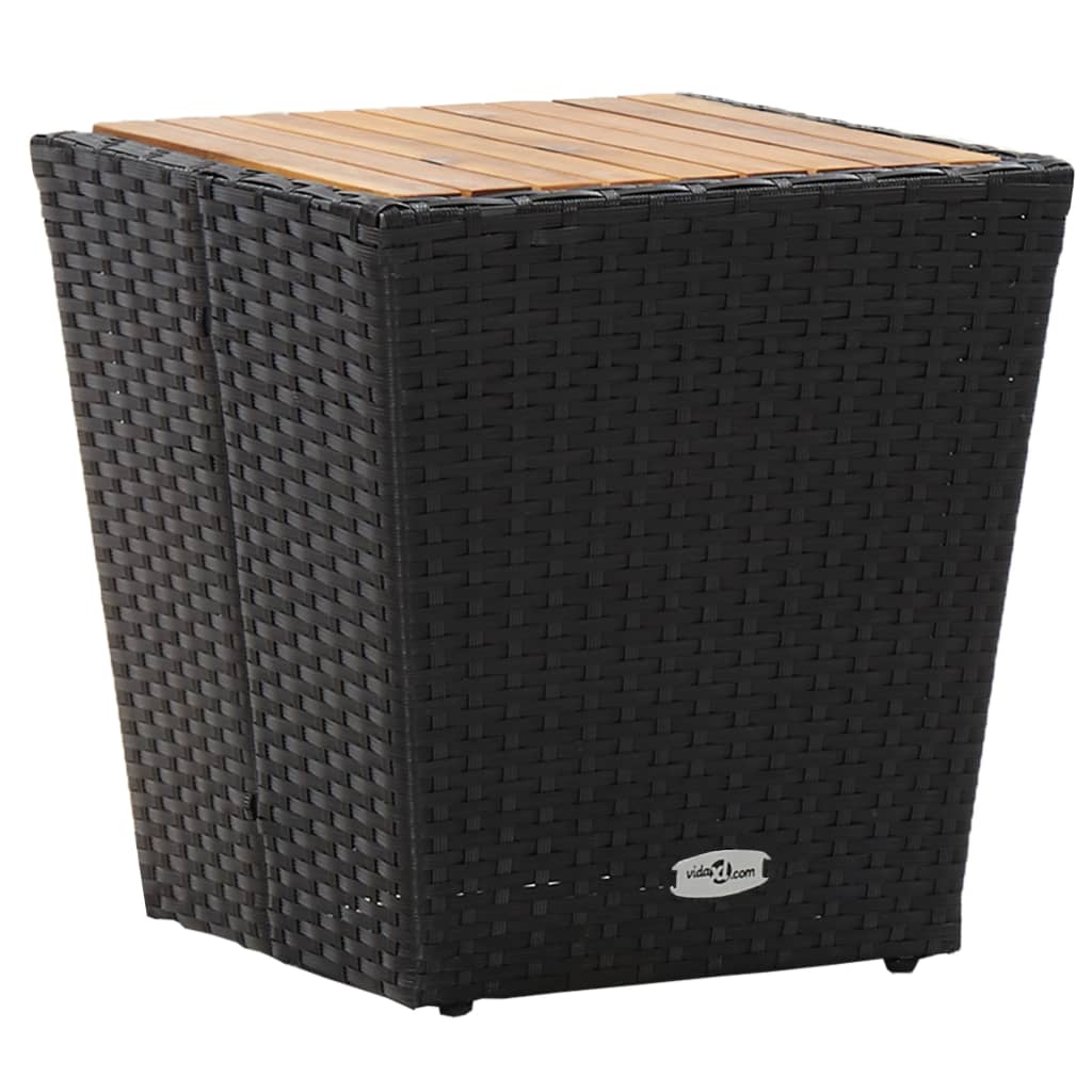 vidaXL Σετ Επίπλων Bistro Κήπου 3 τεμ. Μαύρο από Συνθετικό Ρατάν