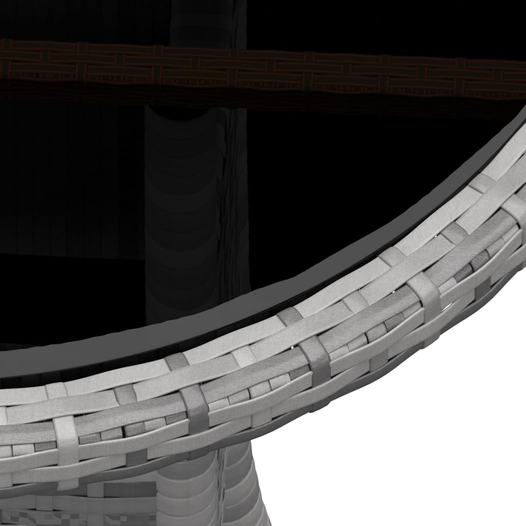 vidaXL Σετ Επίπλων Bistro Κήπου 3 τεμ. Γκρι από Συνθετικό Ρατάν