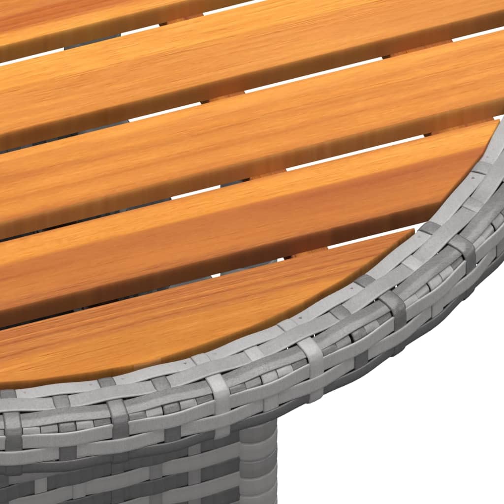 vidaXL Σετ Επίπλων Bistro Κήπου 3 τεμ. Γκρι από Συνθετικό Ρατάν