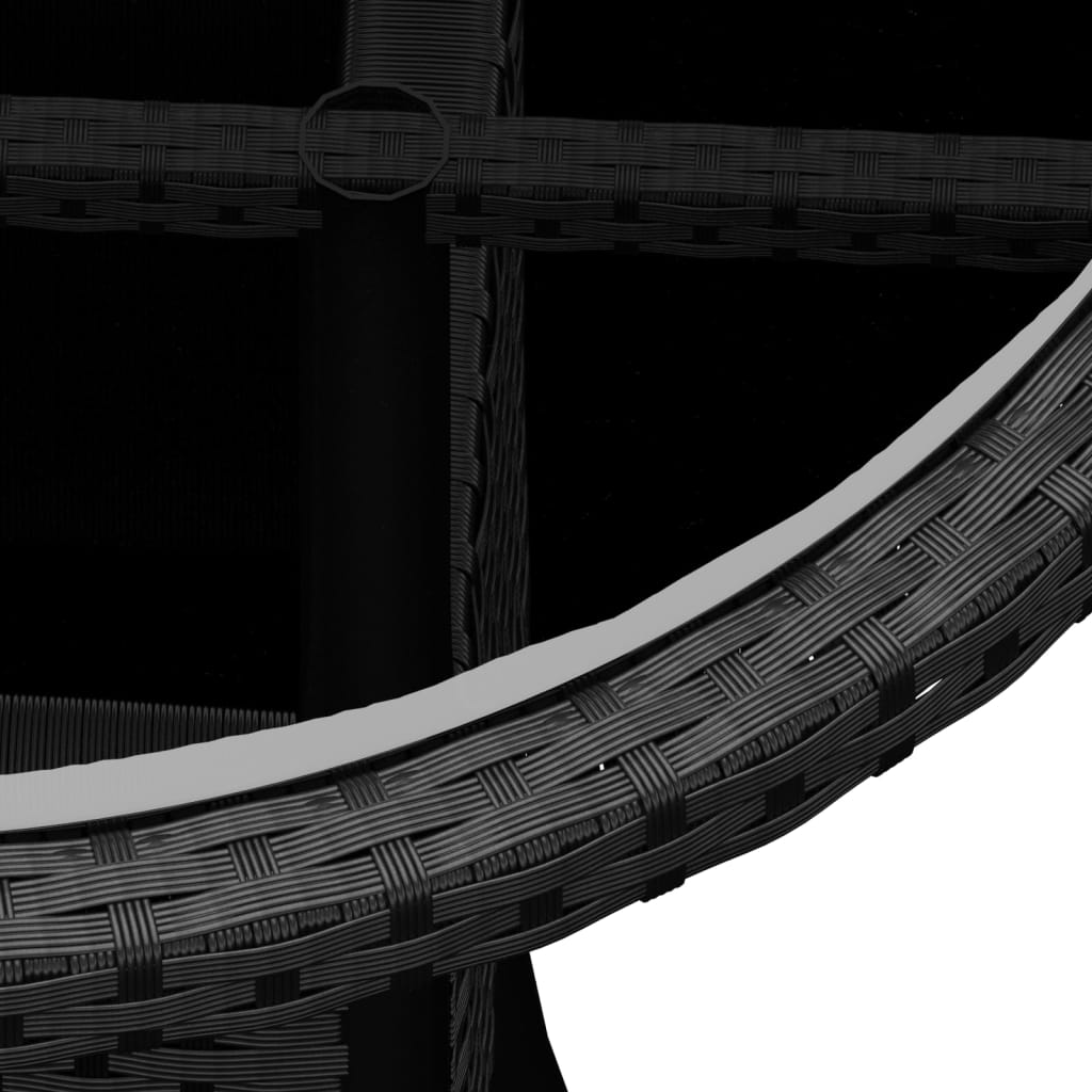 vidaXL Σετ Επίπλων Bistro Κήπου 3 τεμ. Μαύρο από Συνθετικό Ρατάν