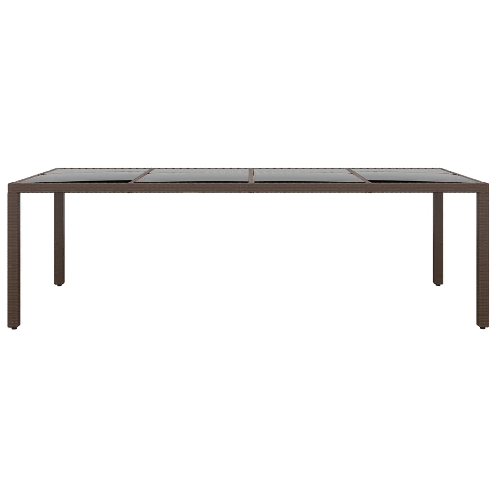 vidaXL Σετ Τραπεζαρίας Κήπου 11 Τεμαχίων Καφέ από Συνθετικό Ρατάν