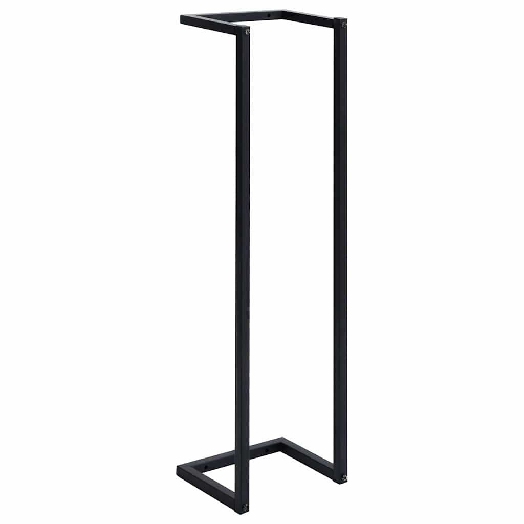 vidaXL Βάση για Πετσέτες Επιτοίχια Μαύρη 25 x 20 x 95 εκ. Σιδερένια