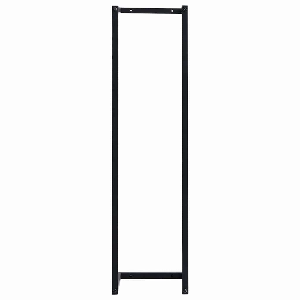 vidaXL Βάση για Πετσέτες Επιτοίχια Μαύρη 25 x 20 x 95 εκ. Σιδερένια
