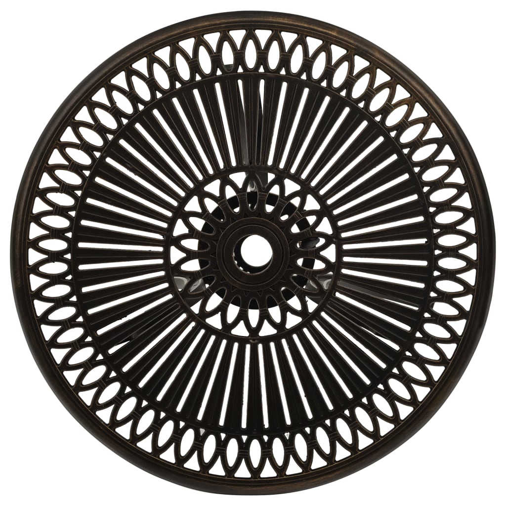 vidaXL Σετ Επίπλων Bistro 3 Τεμαχίων Μπρονζέ από Χυτό Αλουμίνιο