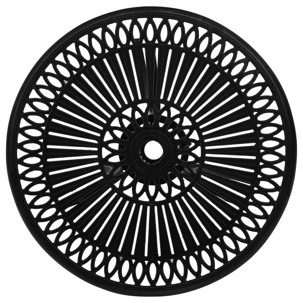 vidaXL Σετ Επίπλων Bistro 3 Τεμαχίων Μαύρο από Χυτό Αλουμίνιο