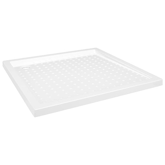 vidaXL Βάση Ντουζιέρας με Σχέδιο Τάπας Λευκή 80 x 80 x 4  εκ. από ABS