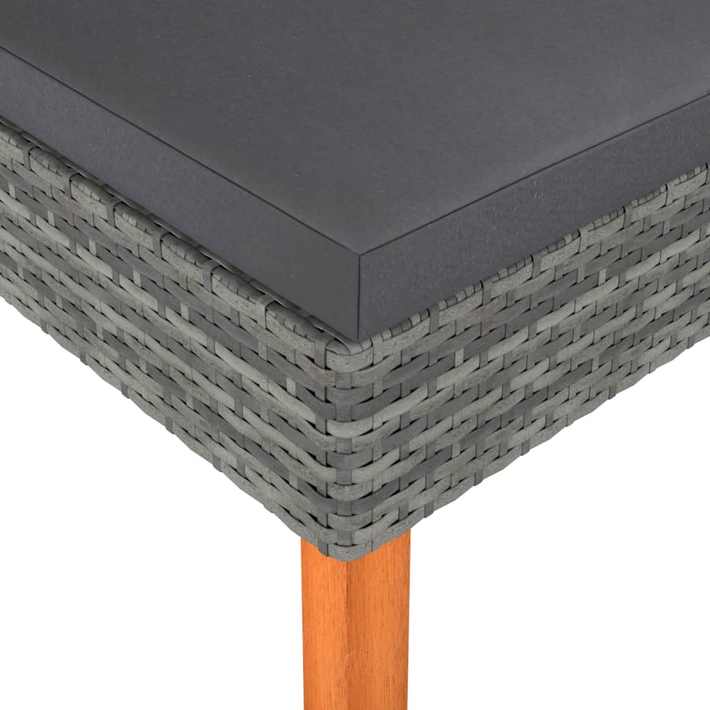 vidaXL Υποπόδιο από Συνθετικό Ρατάν / Μασίφ Ξύλο Ευκαλύπτου