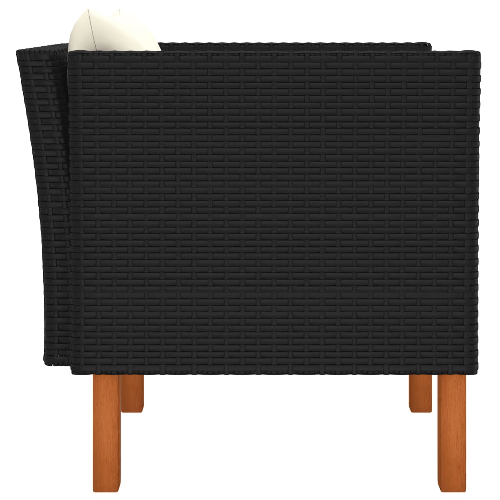 vidaXL Πολυθρόνα Κήπου από Συνθετικό Ρατάν / Μασίφ Ξύλο Ευκαλύπτου