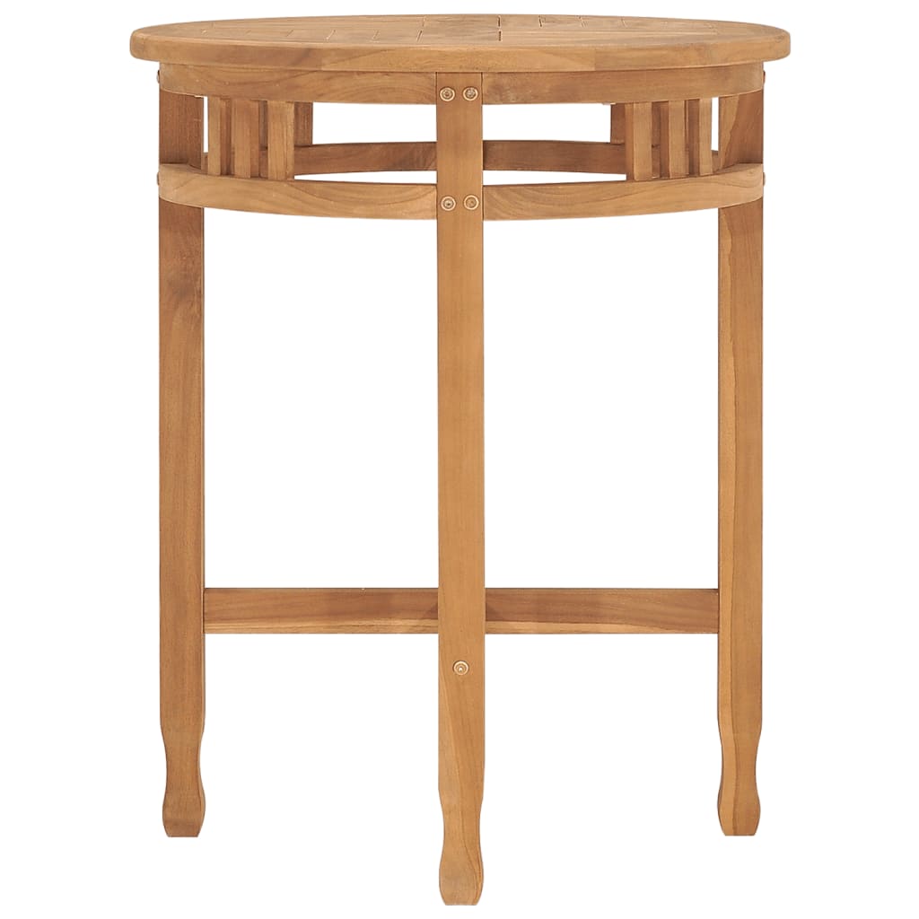 vidaXL Τραπέζι Bistro Ø 60 x 75,5 εκ. από Μασίφ Ξύλο Teak