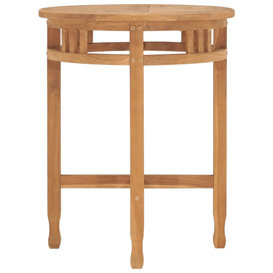 vidaXL Τραπέζι Bistro Ø 60 x 75,5 εκ. από Μασίφ Ξύλο Teak