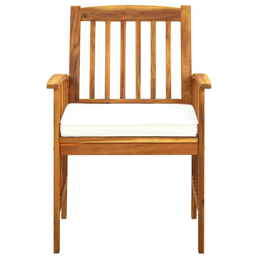 vidaXL Σετ Τραπεζαρίας Κήπου 3 τεμ. Μασίφ Ξύλο Ακακίας με Μαξιλάρια