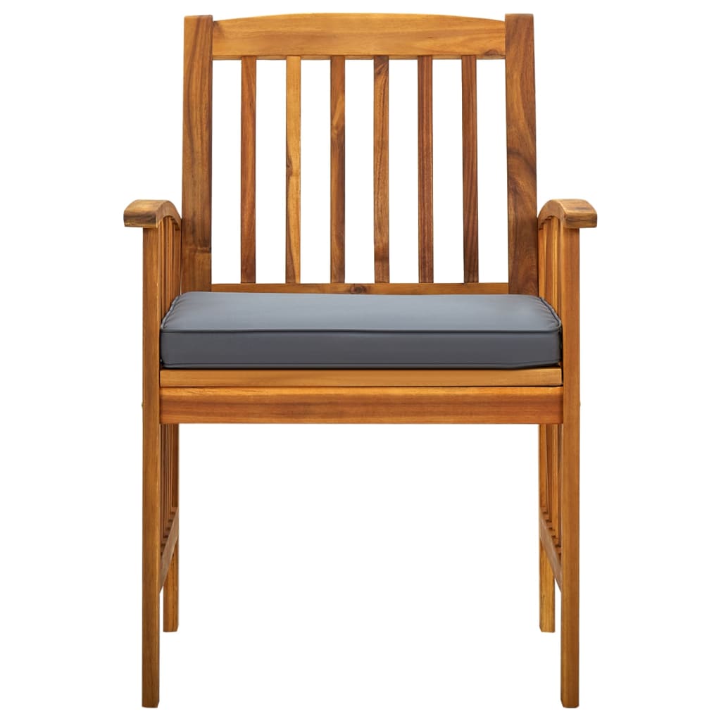 vidaXL Σετ Τραπεζαρίας Κήπου 5 τεμ. Μασίφ Ξύλο Ακακίας με Μαξιλάρια