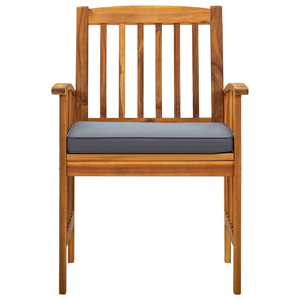 vidaXL Σετ Τραπεζαρίας Κήπου 5 τεμ. Μασίφ Ξύλο Ακακίας με Μαξιλάρια