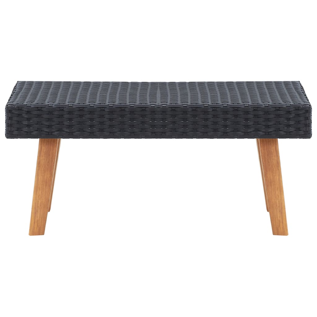 vidaXL Σαλόνι Κήπου 4 Τεμαχίων Μαύρο από Συνθετικό Ρατάν με Μαξιλάρια