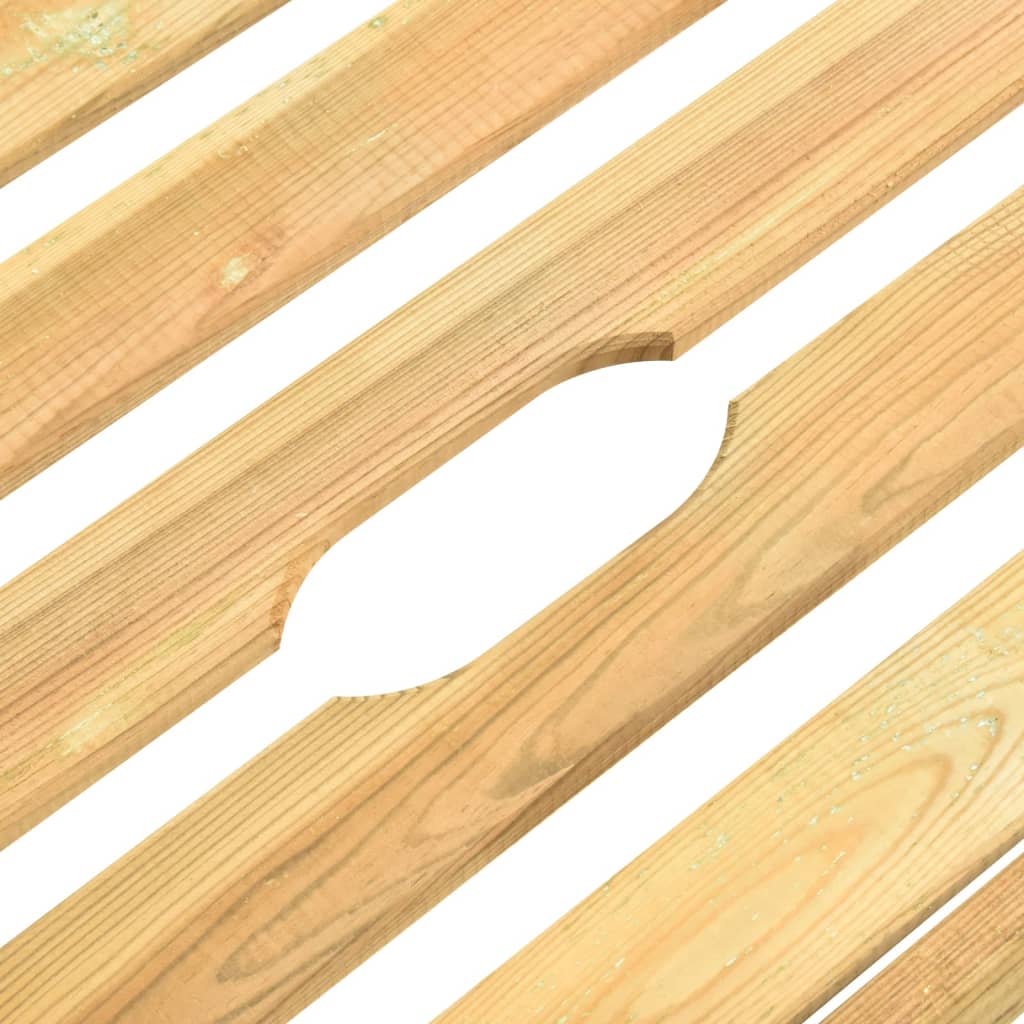 vidaXL Ξαπλώστρα Κήπου από Εμποτισμένο Ξύλο Πεύκου με Τραπεζάκι