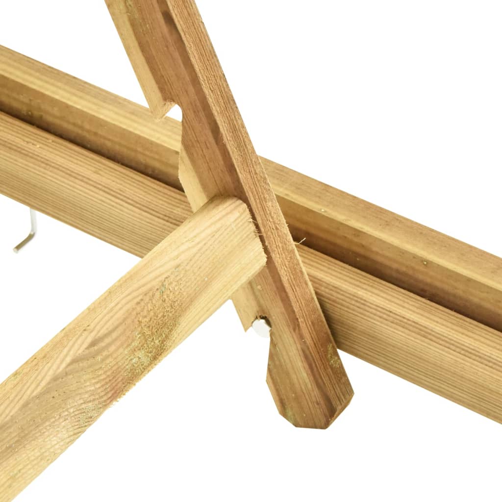 vidaXL Ξαπλώστρα Κήπου από Εμποτισμένο Ξύλο Πεύκου με Τραπεζάκι