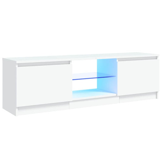 vidaXL Έπιπλο Τηλεόρασης με LED Λευκό 120 x 30 x 36 εκ.