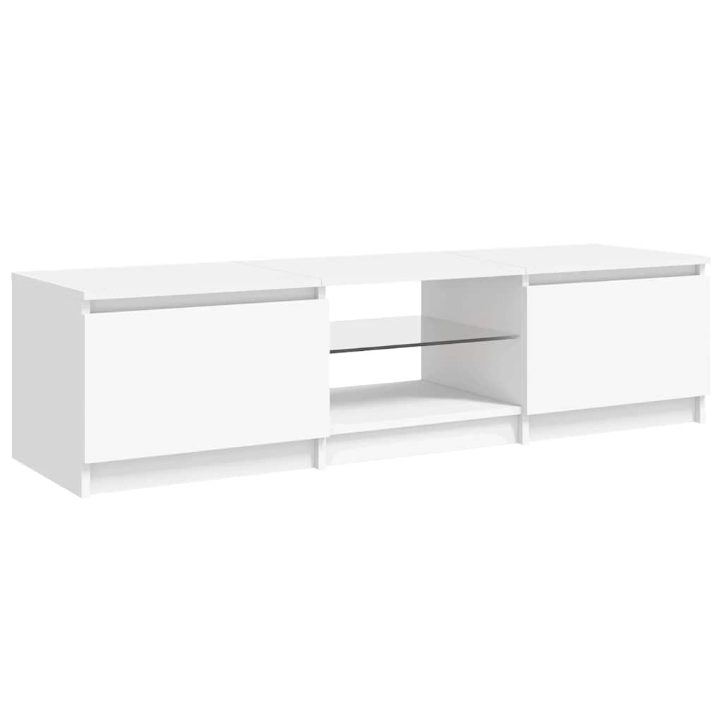 vidaXL Έπιπλο Τηλεόρασης με LED Λευκό 140x40x36 εκ.