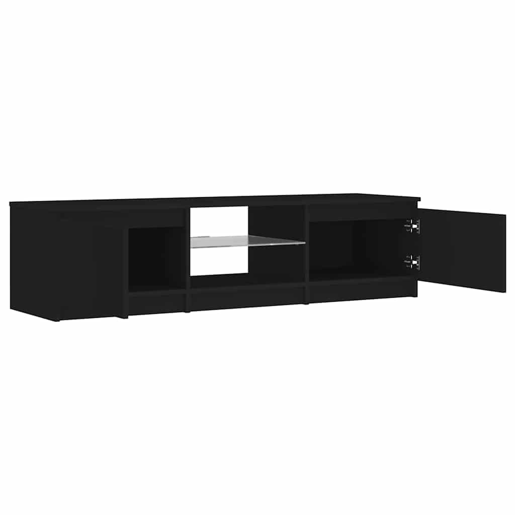 vidaXL Έπιπλο Τηλεόρασης με LED Μαύρο 140x40x36 εκ.