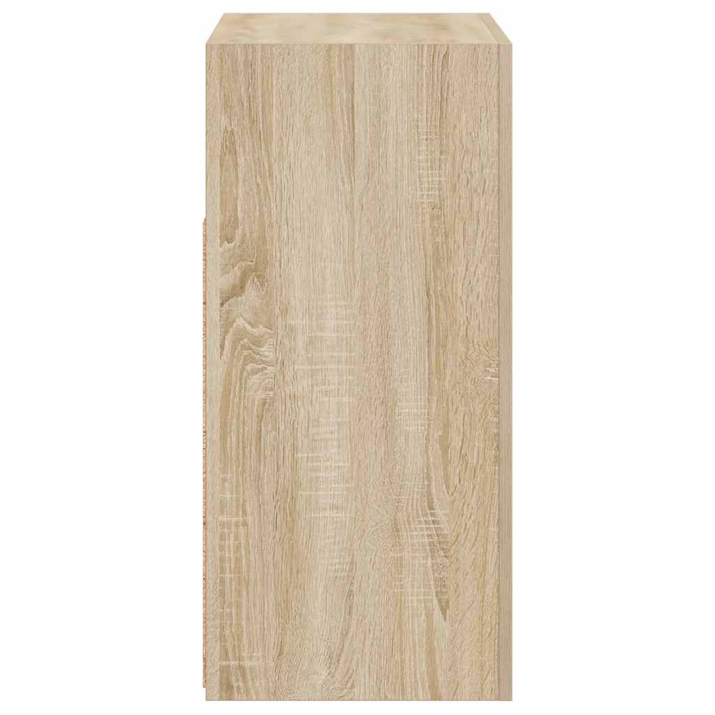 vidaXL Ντουλάπι με LED Sonoma Δρυς 80 x 35 x 75 εκ.