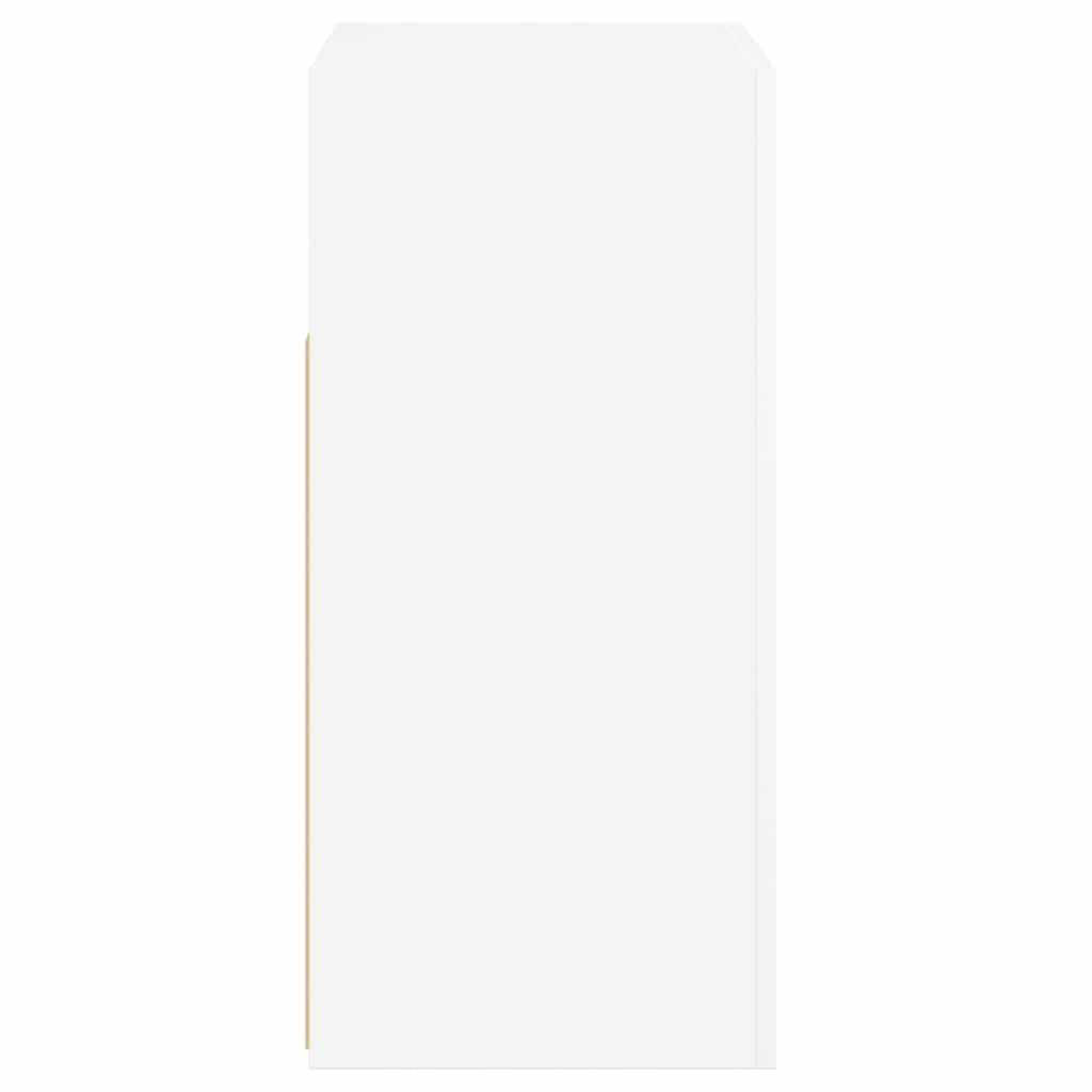 vidaXL Ντουλάπι με LED Γυαλιστερό Λευκό 80 x 35 x 75 εκ.