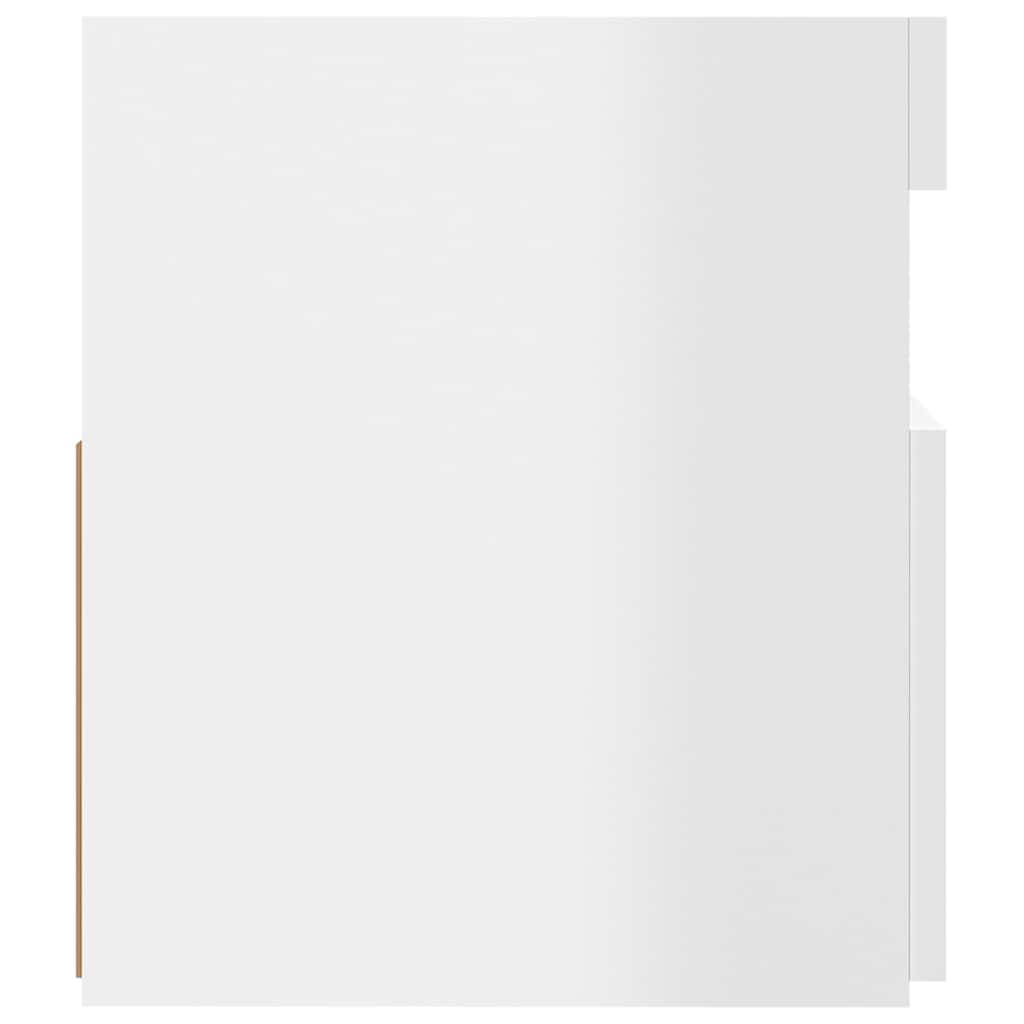 vidaXL Έπιπλο Τηλεόρασης με LED Γυαλιστερό Λευκό 120 x 35 x 40 εκ.