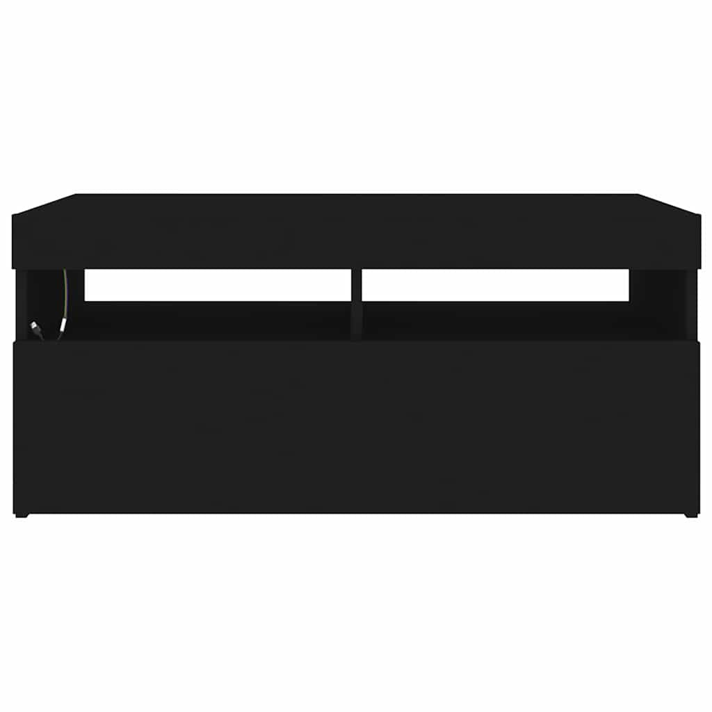 vidaXL Έπιπλο Τηλεόρασης με LED Μαύρο 90 x 35 x 40 εκ.